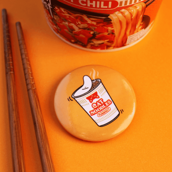 Cat Noodles instant ramen kawaii hűtőmágnes