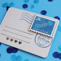 Kawaii Balaton zománcozott fém kitűző