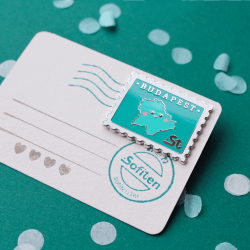 ELŐRENDELÉS - Kawaii Budapest zománcozott fém kitűző