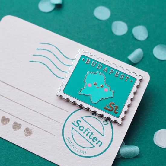 ELŐRENDELÉS - Kawaii Budapest zománcozott fém kitűző