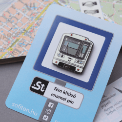 Modern metró kawaii zománcozott fém kitűző