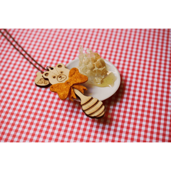 Honeybear kawaii necklace