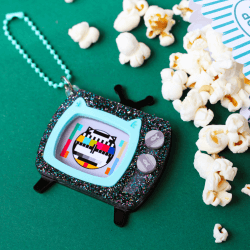 Retró televízió kawaii képkeret függő