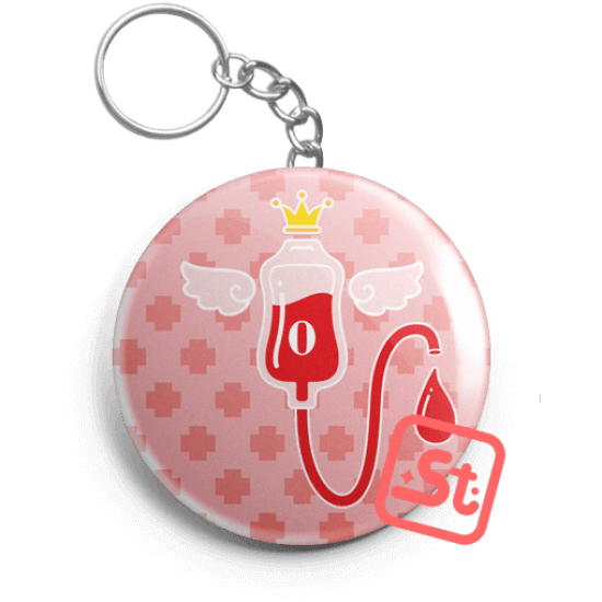 Blood bag kawaii bottle opener keychain
