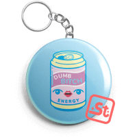 Dumb B!tch energy kawaii üvegbontós kulcstartó