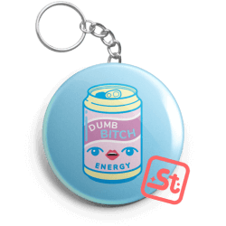 Dumb B!tch energy kawaii üvegbontós kulcstartó