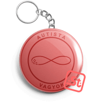 Autista vagyok kawaii üvegbontós kulcstartó