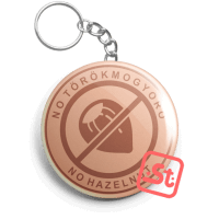 NO törökmogyoró kawaii mentes üvegbontós kulcstartó