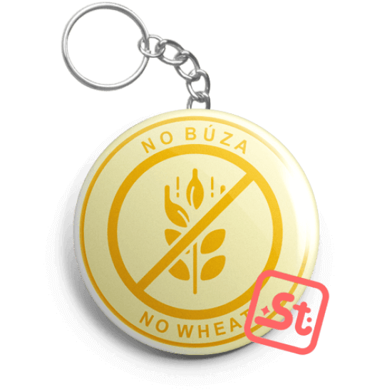 NO búza kawaii mentes üvegbontós kulcstartó