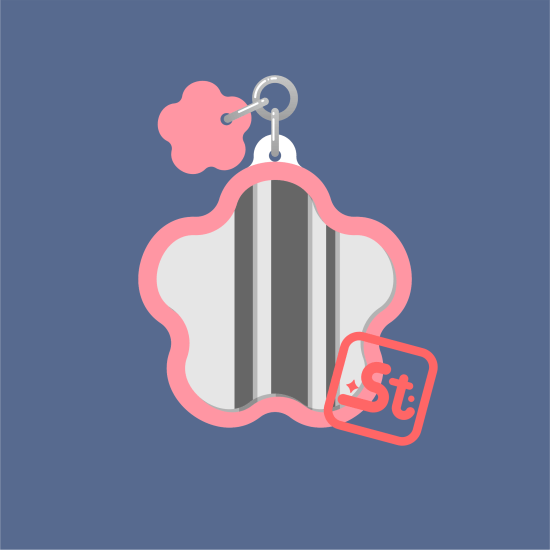 Gyerek sminkkészlet kawaii tükrös függő Gyerek sminkkészlet kawaii tükrös függő