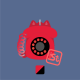 Retró telefon kawaii függő Retró telefon kawaii függő