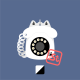 Retró telefon kawaii függő Retró telefon kawaii függő