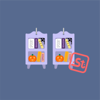 Könyvespolcom halloweeni limitált kawaii fülbevaló