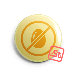 NO tojás kawaii mentes mini kitűző