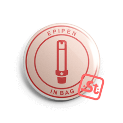 Epipen in bag kawaii badge