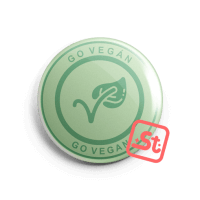 GO zöld és vegán kawaii mentes hűtőmágnes