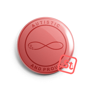 Autista vagyok kawaii kitűző