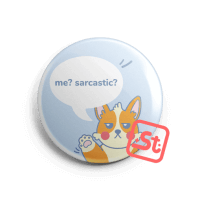 Szarkasztikus Samu kawaii hűtőmágnes