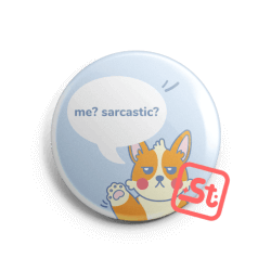Szarkasztikus Samu kawaii hűtőmágnes