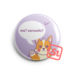 Szarkasztikus Samu kawaii hűtőmágnes