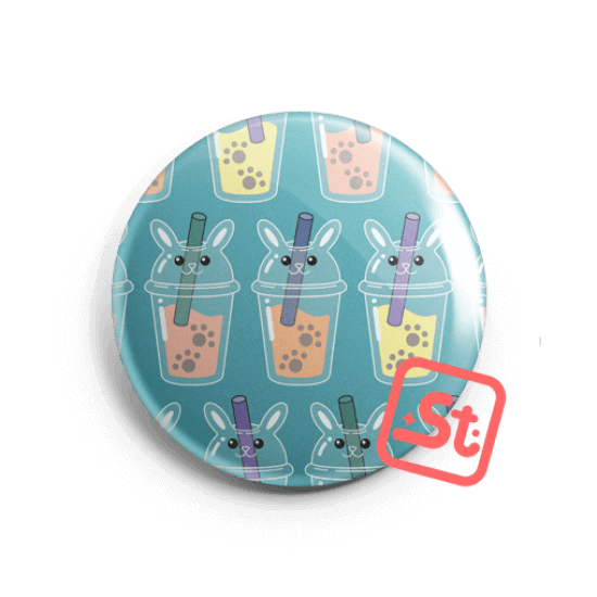 Bobabun kawaii badge