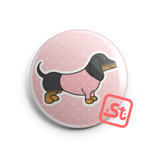 Sweater dachshund kawaii badge