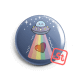 Rainbow alien kawaii badge