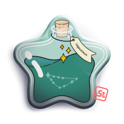 Horoscopotion kawaii star badge - Earth - Capricorn