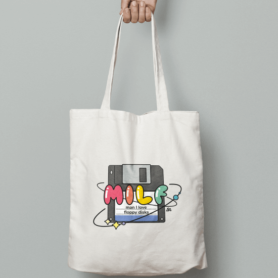 Man I love floppy disks kawaii vászontáska Man I love floppy disks kawaii vászontáska